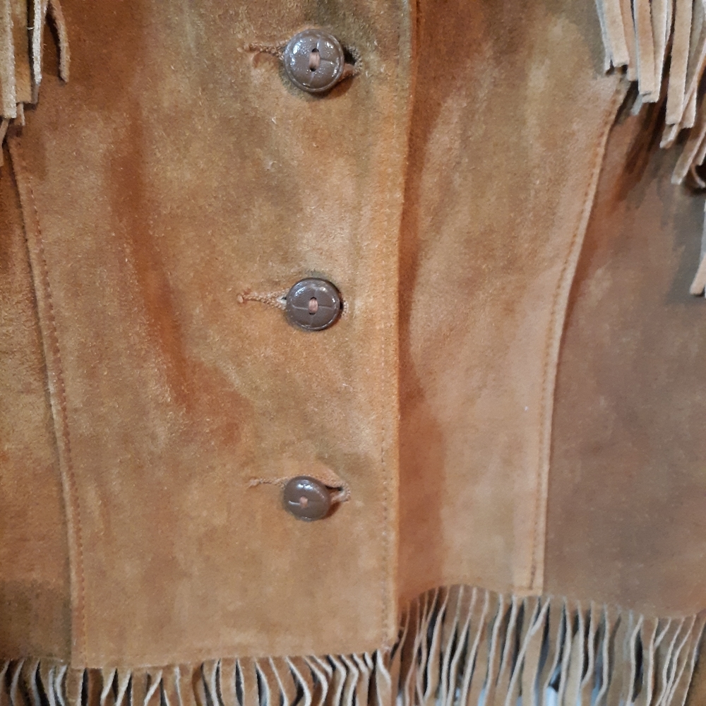 Vintage Schott NYC Western Fringe Suede Coat - Picture 5 of 9